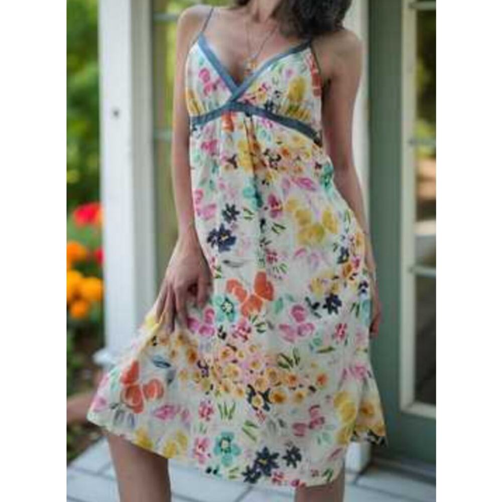 Stunning Johnny Was Silk Floral Slip Dress - Size L